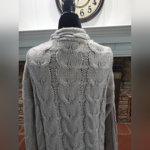 Anthropologie Heartloom Gray Sweater Long Heavy Warm‎ oversize Sz Large - Picture 4 of 7